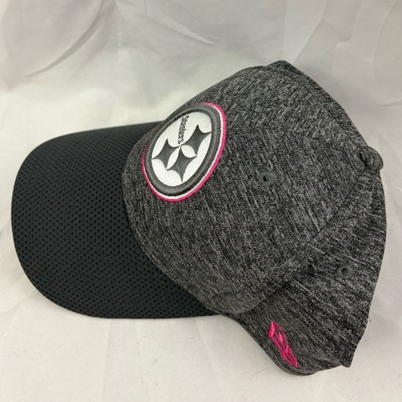Pittsburgh Steelers New Era Breast Cancer Awareness Size L/XL Fitted Hat NFL - Picture 2 of 9